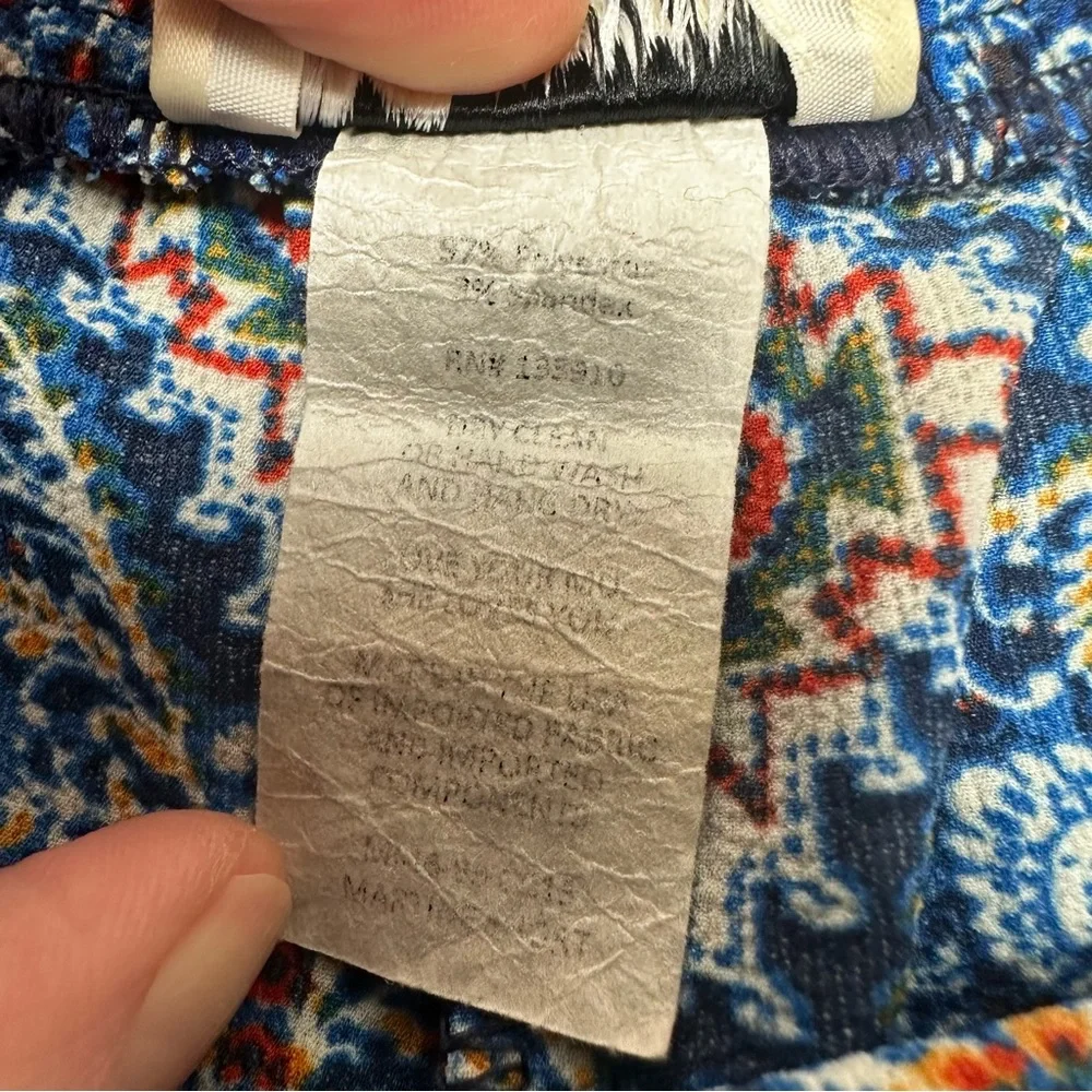 Show Me Your MuMu Miami Blue Print Cabana Shorts Size Small High Rise Coastal - Picture 8 of 8